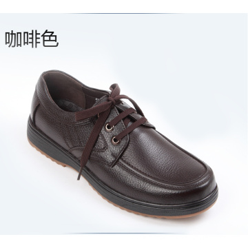 Free Sample Brown Lace Up Echtleder Gummi Outsole Herren Kleid Schuhe